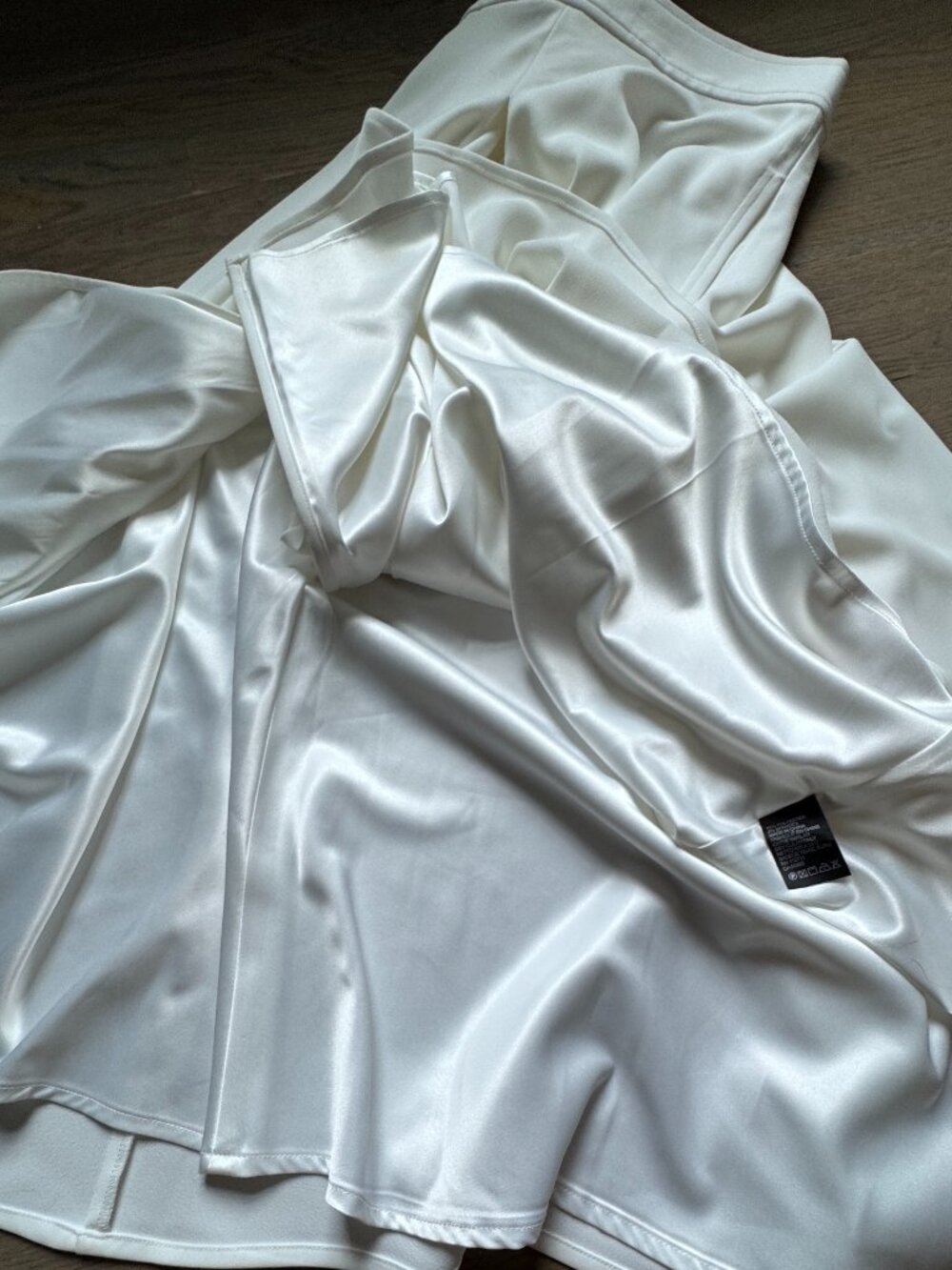 Jay Godfrey Ivory/Light White A-Line High-Waisted Maxi Skirt, Fully Lined - Picture 12 of 12